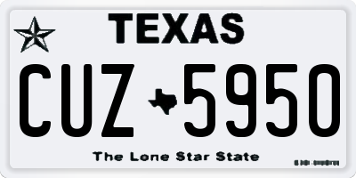 TX license plate CUZ5950
