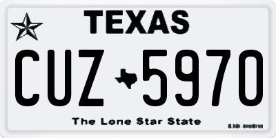 TX license plate CUZ5970