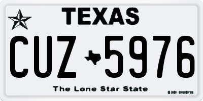 TX license plate CUZ5976