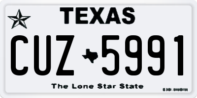 TX license plate CUZ5991