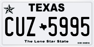 TX license plate CUZ5995