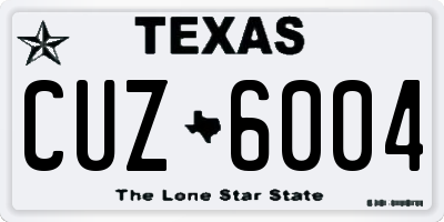 TX license plate CUZ6004
