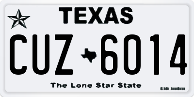 TX license plate CUZ6014