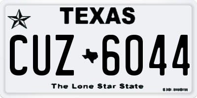 TX license plate CUZ6044
