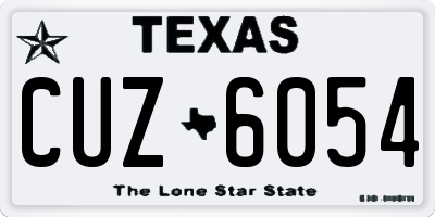 TX license plate CUZ6054