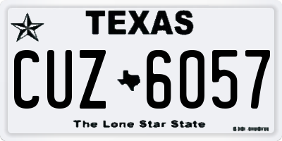 TX license plate CUZ6057