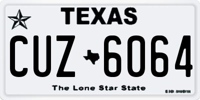 TX license plate CUZ6064