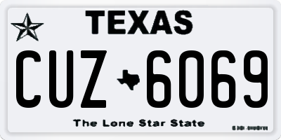 TX license plate CUZ6069