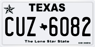 TX license plate CUZ6082
