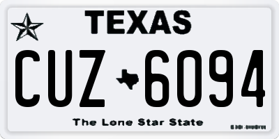 TX license plate CUZ6094
