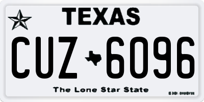 TX license plate CUZ6096