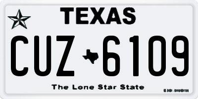 TX license plate CUZ6109