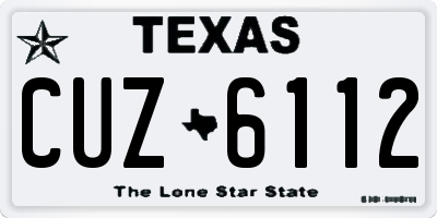 TX license plate CUZ6112