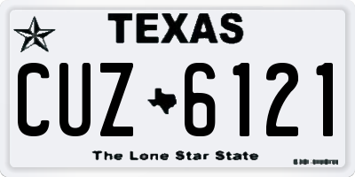 TX license plate CUZ6121