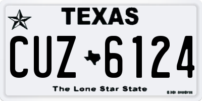 TX license plate CUZ6124