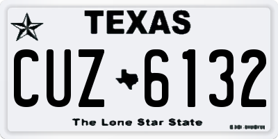 TX license plate CUZ6132
