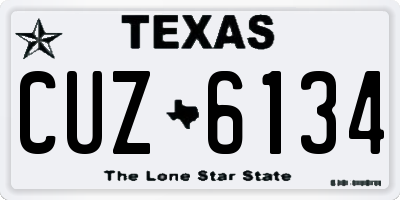 TX license plate CUZ6134