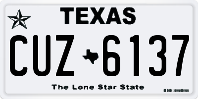 TX license plate CUZ6137