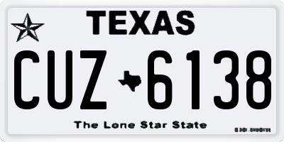 TX license plate CUZ6138