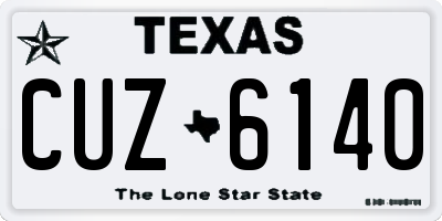 TX license plate CUZ6140