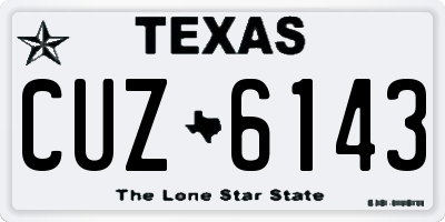 TX license plate CUZ6143