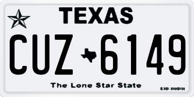 TX license plate CUZ6149