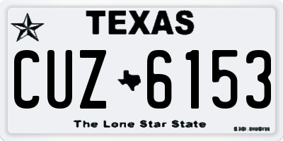 TX license plate CUZ6153