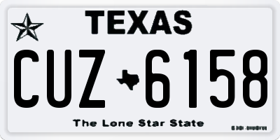 TX license plate CUZ6158
