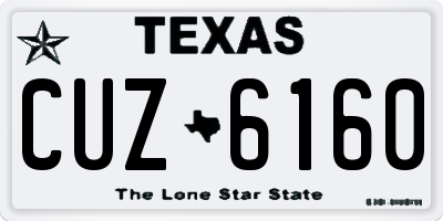 TX license plate CUZ6160