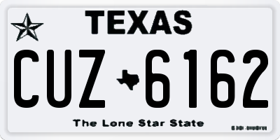TX license plate CUZ6162