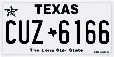 TX license plate CUZ6166