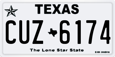 TX license plate CUZ6174