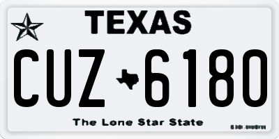 TX license plate CUZ6180