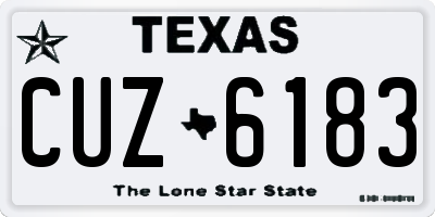 TX license plate CUZ6183