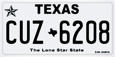 TX license plate CUZ6208