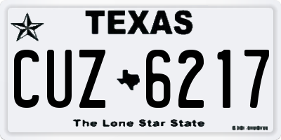 TX license plate CUZ6217