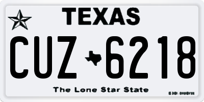 TX license plate CUZ6218