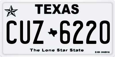 TX license plate CUZ6220