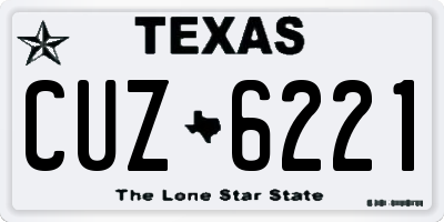 TX license plate CUZ6221
