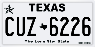 TX license plate CUZ6226