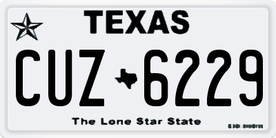 TX license plate CUZ6229