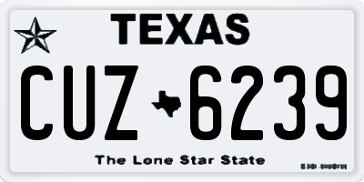 TX license plate CUZ6239
