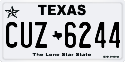 TX license plate CUZ6244