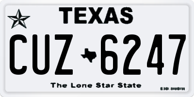 TX license plate CUZ6247