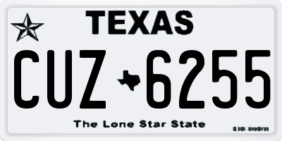 TX license plate CUZ6255