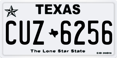 TX license plate CUZ6256