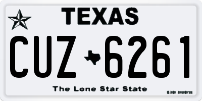 TX license plate CUZ6261