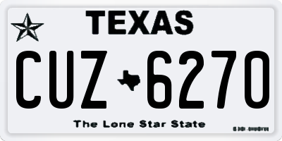 TX license plate CUZ6270