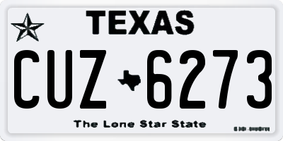 TX license plate CUZ6273