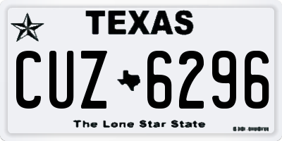 TX license plate CUZ6296